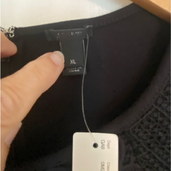 J CREW new with tags, black XL women’s top - Picture 4 of 8